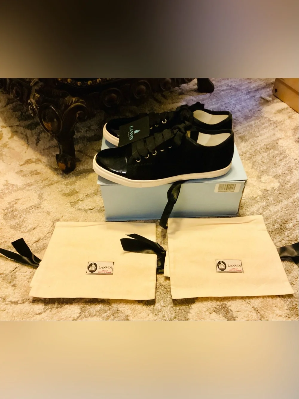 Lanvin Black & White Low-Top Women’s Sneakers